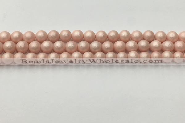 CSB2411 15.5 inches 6mm round matte wrinkled shell pearl beads