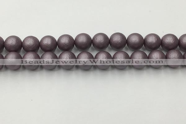 CSB2445 15.5 inches 14mm round matte wrinkled shell pearl beads