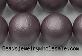 CSB2446 15.5 inches 16mm round matte wrinkled shell pearl beads