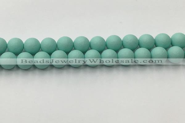 CSB2554 15.5 inches 12mm round matte wrinkled shell pearl beads