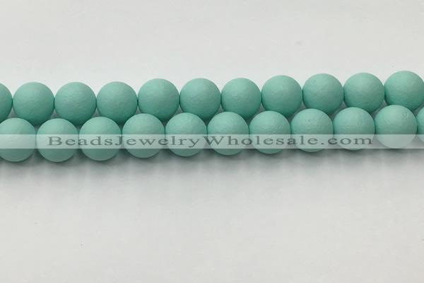 CSB2555 15.5 inches 14mm round matte wrinkled shell pearl beads