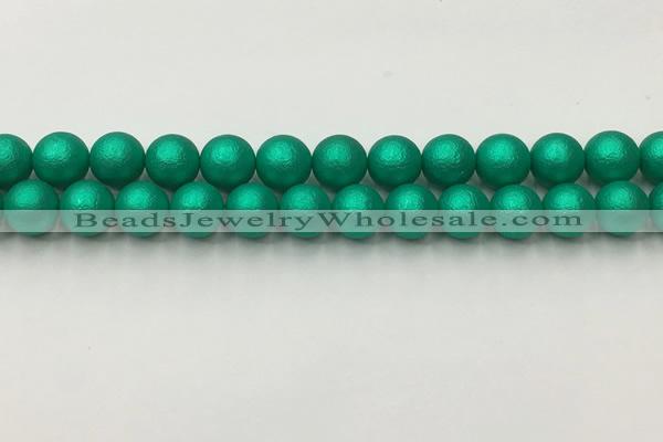 CSB2563 15.5 inches 10mm round matte wrinkled shell pearl beads