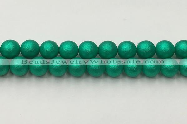 CSB2565 15.5 inches 14mm round matte wrinkled shell pearl beads