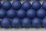 CSB2570 15.5 inches 4mm round matte wrinkled shell pearl beads