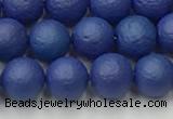 CSB2571 15.5 inches 6mm round matte wrinkled shell pearl beads