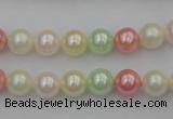 CSB305 15.5 inches 8mm round mixed color shell pearl beads