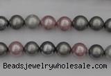 CSB315 15.5 inches 8mm round mixed color shell pearl beads