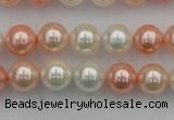 CSB321 15.5 inches 10mm round mixed color shell pearl beads