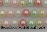 CSB322 15.5 inches 10mm round mixed color shell pearl beads