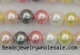 CSB323 15.5 inches 10mm round mixed color shell pearl beads