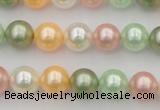 CSB327 15.5 inches 10mm round mixed color shell pearl beads