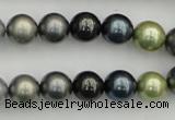 CSB340 15.5 inches 10mm round mixed color shell pearl beads