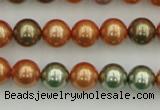 CSB343 15.5 inches 10mm round mixed color shell pearl beads