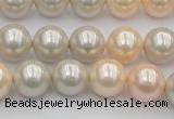 CSB351 15.5 inches 12mm round mixed color shell pearl beads