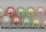 CSB352 15.5 inches 12mm round mixed color shell pearl beads