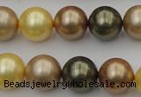 CSB375 15.5 inches 14mm round mixed color shell pearl beads