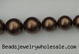 CSB402 15.5 inches 8mm - 16mm round shell pearl beads