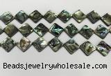 CSB4121 15.5 inches 14*14mm diamond abalone shell beads wholesale