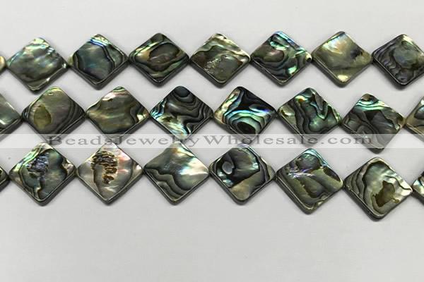 CSB4122 15.5 inches 16*16mm diamond abalone shell beads wholesale