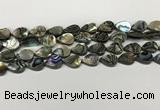 CSB4136 15.5 inches 10*14mm flat teardrop abalone shell beads