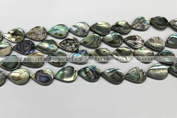 CSB4137 15.5 inches 12*16mm flat teardrop abalone shell beads