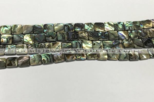 CSB4143 15.5 inches 8*8mm square abalone shell beads wholesale