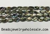 CSB4159 15.5 inches 8*12mm flat drum abalone shell beads wholesale