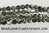 CSB4170 15.5 inches 12*12mm coin abalone shell beads wholesale