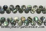 CSB4183 Top drilled 13*18mm flat teardrop balone shell beads