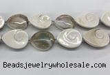 CSB4505 15.5 inches 28*38mm - 32*42mm teardrop shell beads wholesale