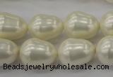 CSB565 15.5 inches 14*18mm whorl teardrop shell pearl beads