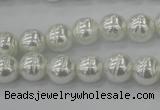 CSB600 15.5 inches 10mm whorl round shell pearl beads