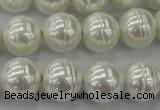 CSB620 15.5 inches 14mm whorl round shell pearl beads