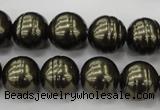 CSB622 15.5 inches 14mm whorl round shell pearl beads