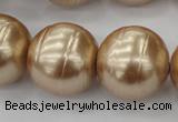 CSB662 15.5 inches 22mm whorl round shell pearl beads