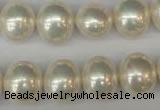 CSB800 15.5 inches 13*15mm oval shell pearl beads wholesale