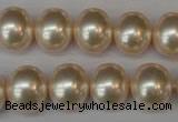 CSB801 15.5 inches 13*15mm oval shell pearl beads wholesale