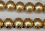 CSB804 15.5 inches 13*15mm oval shell pearl beads wholesale