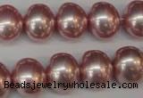 CSB814 15.5 inches 13*15mm oval shell pearl beads wholesale