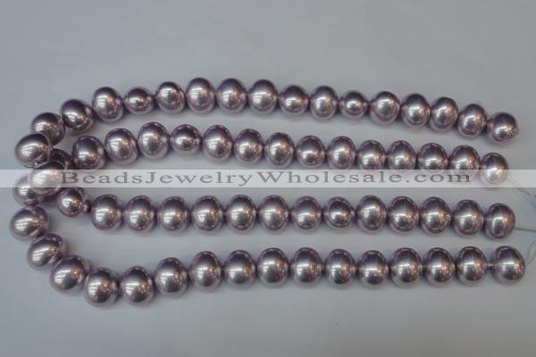 CSB815 15.5 inches 13*15mm oval shell pearl beads wholesale