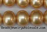 CSB827 15.5 inches 16*19mm oval shell pearl beads wholesale