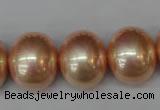 CSB828 15.5 inches 16*19mm oval shell pearl beads wholesale