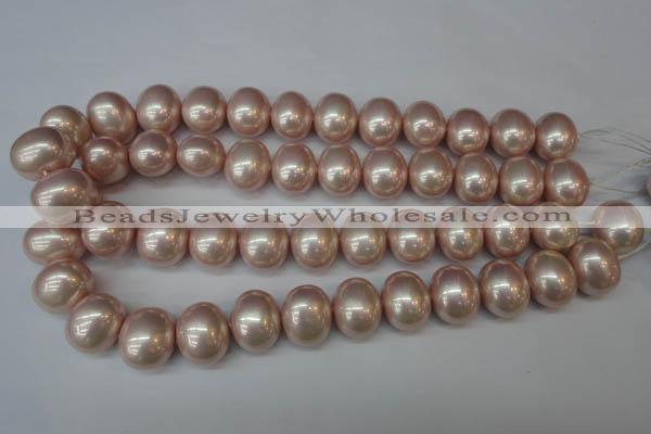 CSB829 15.5 inches 16*19mm oval shell pearl beads wholesale