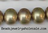 CSB833 15.5 inches 16*19mm oval shell pearl beads wholesale