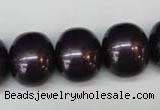 CSB839 15.5 inches 16*19mm oval shell pearl beads wholesale