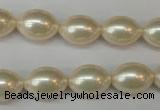 CSB845 15.5 inches 10*14mm rice shell pearl beads wholesale