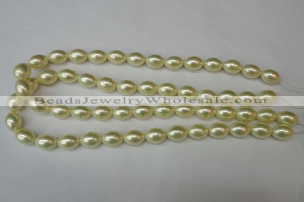 CSB846 15.5 inches 10*14mm rice shell pearl beads wholesale