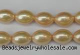 CSB847 15.5 inches 10*14mm rice shell pearl beads wholesale