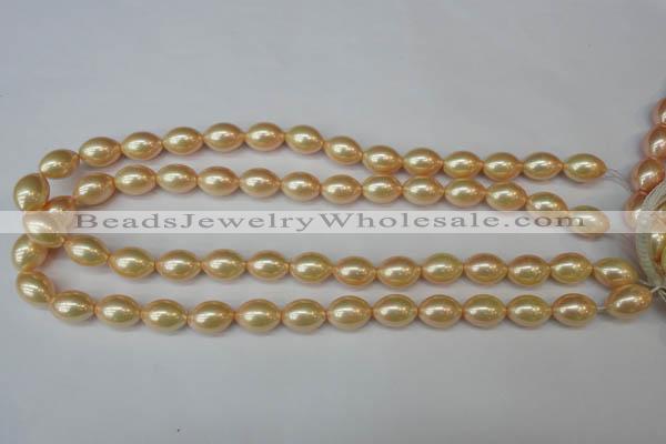 CSB847 15.5 inches 10*14mm rice shell pearl beads wholesale