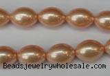 CSB848 15.5 inches 10*14mm rice shell pearl beads wholesale